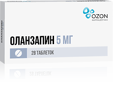 Купить Оланзапин таблетки покрыт.плен.об. 5 мг 28 шт цена
