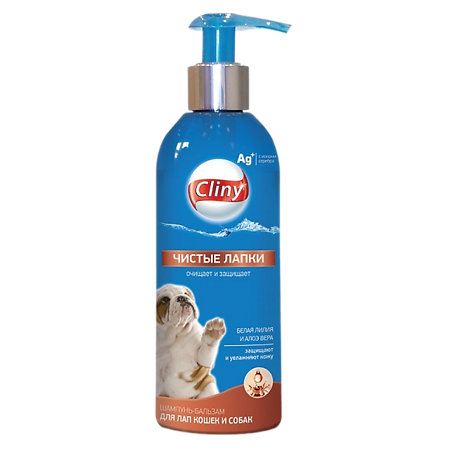 Cliny Чистые Лапки Шампунь-бальзам для лап кошек и собак 200 мл