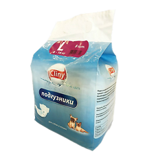 Изображение товара Cliny Подгузники для собак и кошек l (8-16кг) 8 шт.