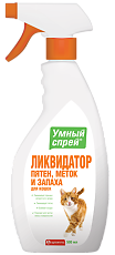 Купить Умный Спрей Ликвидатор пятен, меток и запаха для кошек 500 мл 1 шт цена