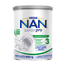 Купить NAN 3 Кисломолочный Сухой кисломолочный напиток с 12 мес 400 г 1 шт цена