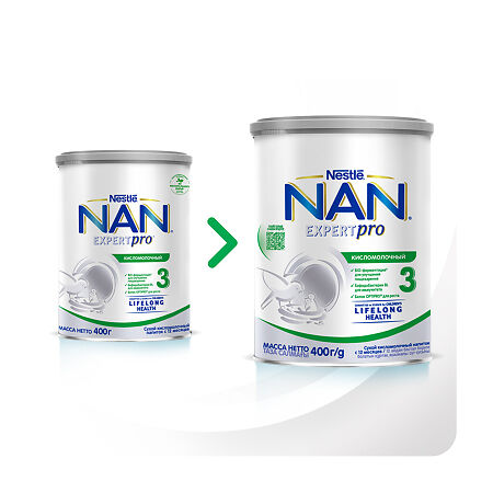 NAN 3 Кисломолочный Сухой кисломолочный напиток с 12 мес 400 г 1 шт