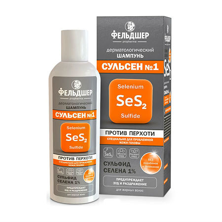 Изображение товара Фельдшер Сульсен №1 Шампунь против перхоти 180 мл для дерматологического ухода