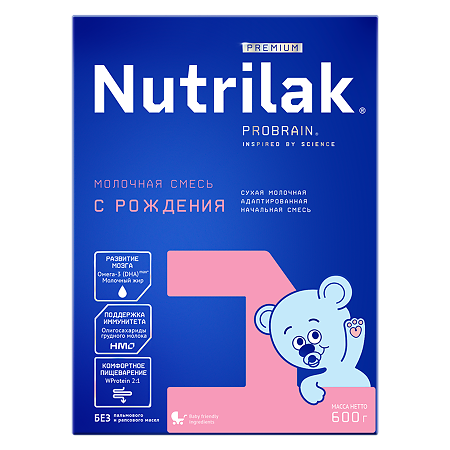 Nutrilak Premium+ 1 Смесь молочная 0-6 мес. 600 г 1 шт