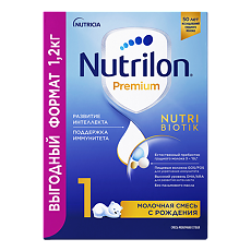 Купить Nutricia Нутрилон 1 Premium NutriBiotik Сухая молочная смесь 0+ 1 200 г 1 шт цена