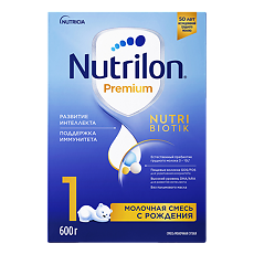 Изображение товара Nutricia Нутрилон 1 Premium NutriBiotik Сухая молочная смесь 0+ 600 г 1 шт
