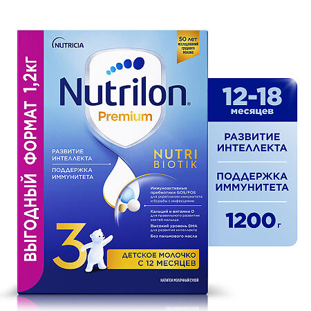 Nutricia Нутрилон 3 Premium NutriBiotik Детское молочко с 12 мес 1200 г