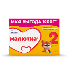 Изображение товара Малютка 2 молочная смесь 6 мес. 1200 г 1 шт