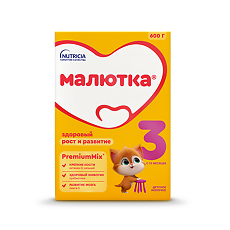 Купить Малютка 3 детское молочко 12 мес. 600 г 1 шт цена