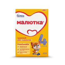 Изображение товара Малютка 4 детское молочко 18 мес. 600 г 1 шт