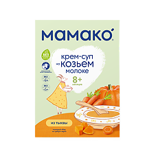 Купить Мамако крем-суп овощной из тыквы на козьем молоке 8 мес. 150 г 1 шт цена