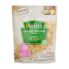 Купить Heinz Кашка цельнозерновая овсяная 5 мес. пауч 180 г 1 шт цена