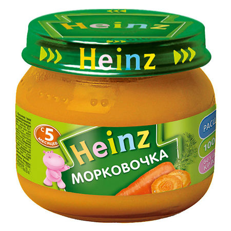 Хайнц (Heinz) Пюре морковочка 5 мес. 80 г 1 шт