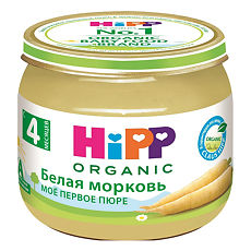 Купить Хипп Пюре белая морковь мое первое Пюре 4 мес. 80 г 1 шт цена