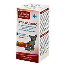 Купить Pchelodar Гепатолюкс таблетки для профилактики и лечения печени у собак мелких пород 30 шт (вет) цена