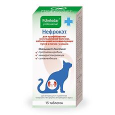Купить Pchelodar Нефрокэт профилактика мкб для кошек таблетки 15 шт (вет) цена