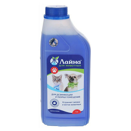 Лайна Средство для дезинфекции и устранения неприятных запахов и меток животных 1 л