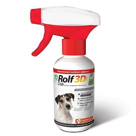 Rolf Club 3D Спрей от клещей и блох для собак 200 мл 1 шт