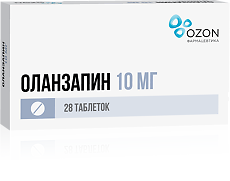 Изображение товара Оланзапин таблетки покрыт.плен.об. 10 мг 28 шт