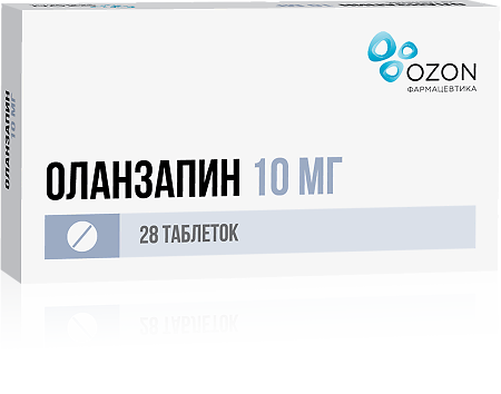 Оланзапин таблетки покрыт.плен.об. 10 мг 28 шт
