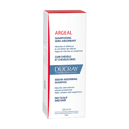 Ducray Argeal шампунь себоабсорбирующий для жирных волос 200 мл 1 шт