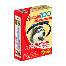 Купить Доктор Zoo Ошейник против блох и клещей для собак 65 см цена