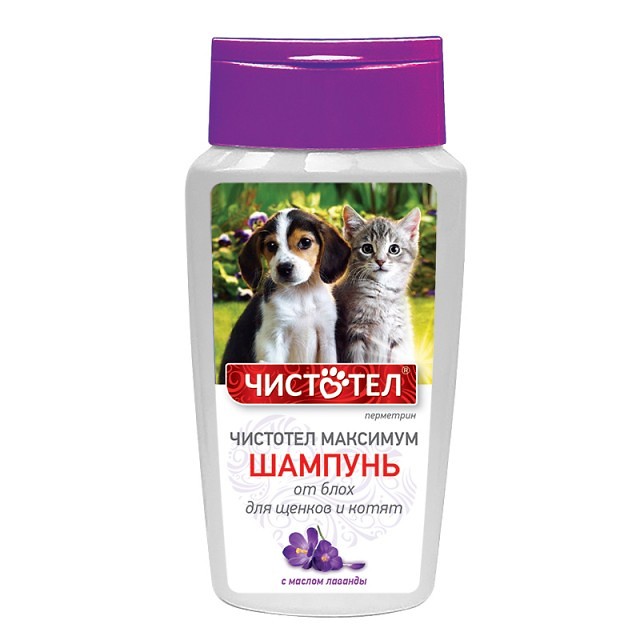 Изображение товара Чистотел Максимум шампунь от блох для щенков и котят 180 мл Изображение товара Чистотел Максимум шампунь от блох для щенков и котят 180 мл