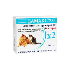 Купить Цамакс Двойной энтеросорбент без серы для домашних животных 100 г цена