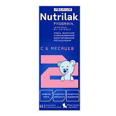 Купить Nutrilak Premium 2 Смесь молочная стерилизизованная с 6 мес. 200 мл 1 шт цена