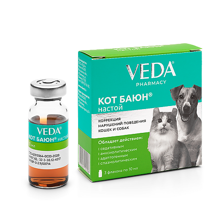 Кот Баюн для кошек и собак настой для перорального применения 10 мл 3 шт