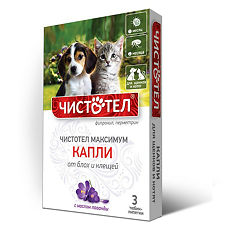 Купить Чистотел Максимум Юниор капли от блох и клещей для щенков и котят тюбик-пипетки раствор для наружного применения 3 шт цена