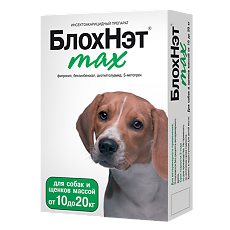 Изображение товара БлохНэт max капли на холку для собак и щенков массой от 10 до 20 кг 2 мл пипетка 1 уп