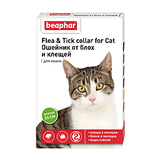 Купить Беафар (Beaphar) Flea & Tick Collar Ошейник для кошек зеленый от блох 6 мес. и клещей 6 мес. 35 см цена