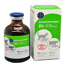Купить Флексопрофен раствор для инъекций 5% фл 50 мл ВЕТЕРИНАРНЫЙ 1 шт цена