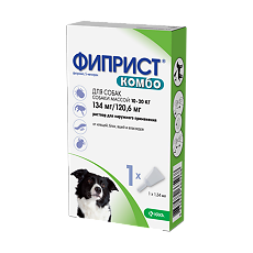 Купить Фиприст Комбо капли на холку для собак 10-20 кг 1,34 мл пипетка 1 шт цена