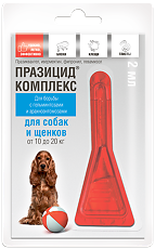 Купить Празицид-комплекс капли на холку для для щенков и собак 10-20 кг 2 мл 1 шт цена