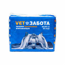Купить VetЗабота Пеленки впитывающие basic 60х90 см №30 цена