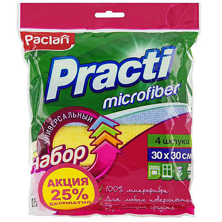 Paclan Micro Набор универсальных салфеток 30 х 30см 4 шт