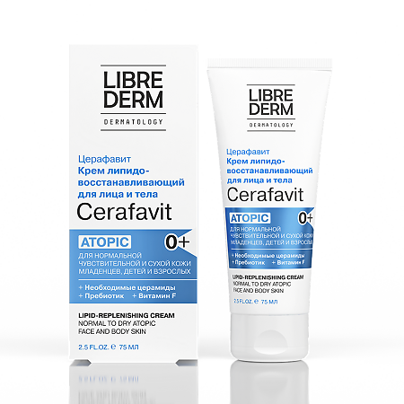 Изображение товара Либридерм (Librederm) Cerafavit Крем для лица и тела липидовосст с церамидами и пребиотиком 0+ 75 мл 1 шт