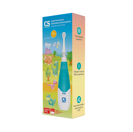 Зубная щетка электрическая звуковая CS Medica CS-561 Kids голубая 1 шт