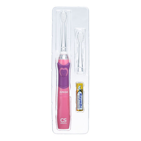 Зубная щетка электрическая звуковая CS Medica CS-562 Junior розовая, 1 шт