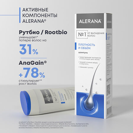 Алерана шампунь плотность и объем 250 мл 1 шт