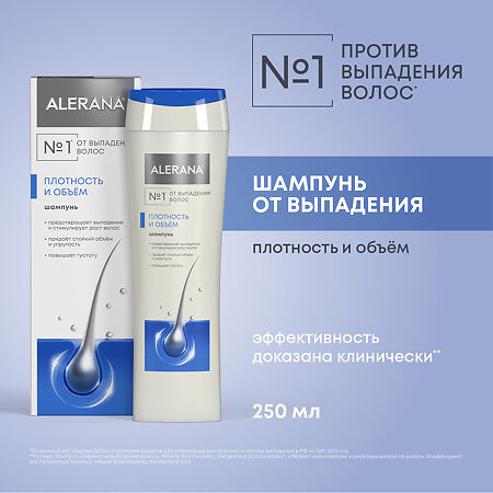 Алерана шампунь плотность и объем 250 мл 1 шт