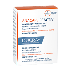 Купить Ducray Аnacaps Реактив для волос и кожи головы капсулы массой 22,5 г 30 шт цена