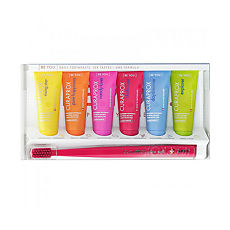 Купить Curaprox Be You Mix set Smart Набор зубных паст Шесть вкусов 10 мл х 6 шт.+Зубная щетка для детей Smart 1 уп цена