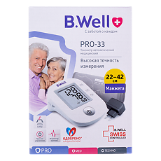 Купить Тонометр B.Well PRO-33 с адаптером 1 шт цена