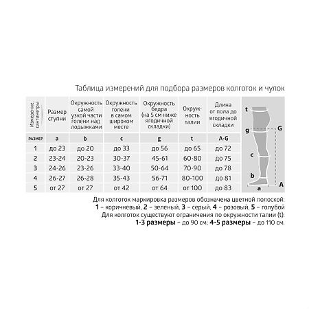 B.Well Колготки компрессионные MED II класс компрессии JW-325 5 black