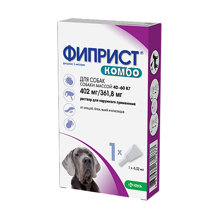 Фиприст Комбо капли на холку для собак 40-60 кг 4,01 мл пипетка 1 шт