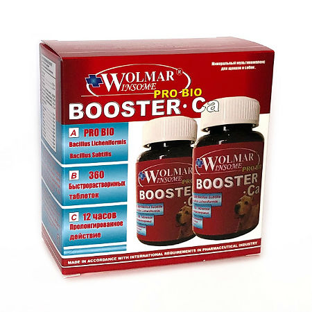 Wolmar Winsome Pro Bio Booster Ca Минеральный комплекс для собак крупных пород 360 шт.