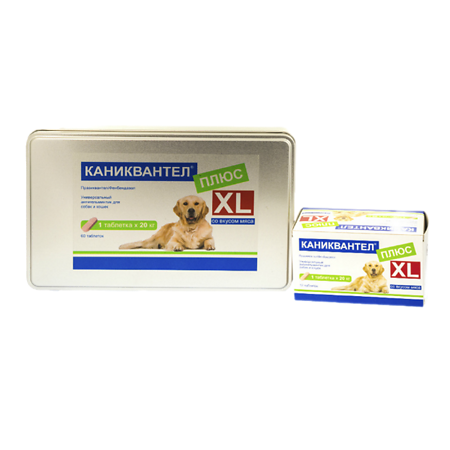 Каниквантел плюс XL антигельминтик для собак и кошек 1 таблетка/20 кг 60 шт. (вет)